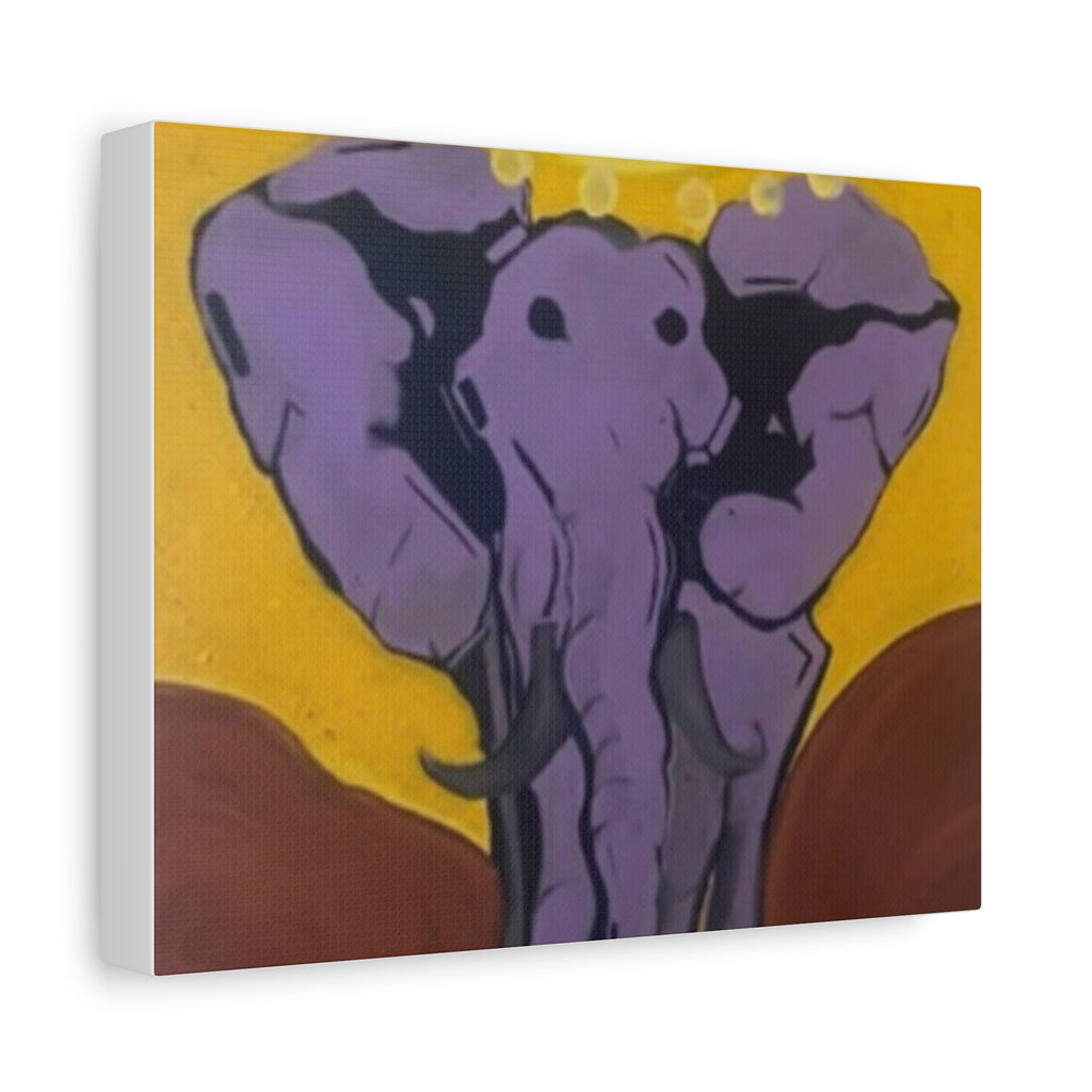 “Let’s Talk About it” Purple Elephant in the Room Matte Canvas, Stretched, 1.25"
