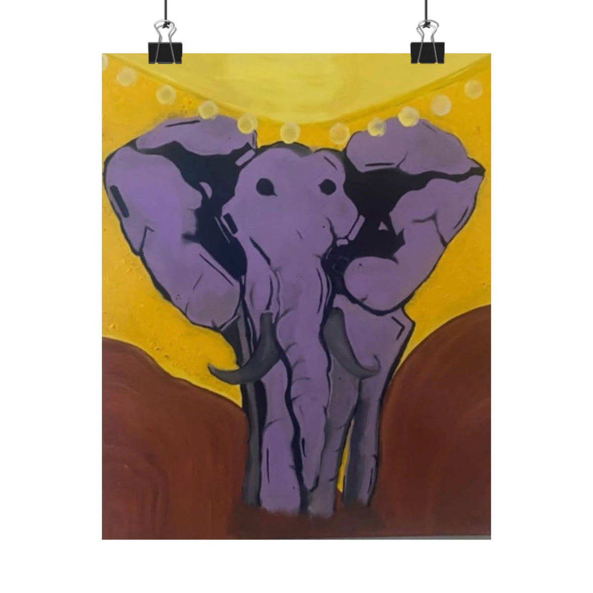 "Let's Talk About It" the Purple Elephant in the Room Vertical Posters