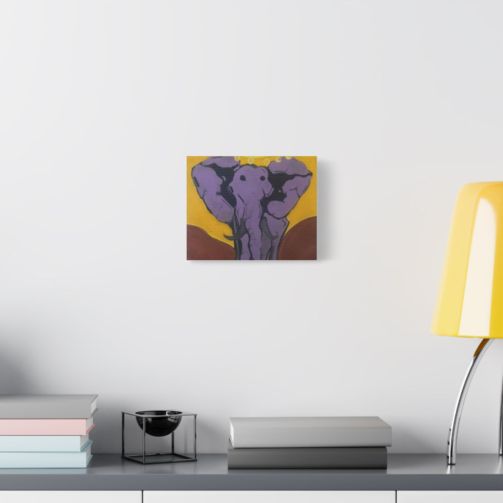 “Let’s Talk About it” Purple Elephant in the Room Matte Canvas, Stretched, 1.25"